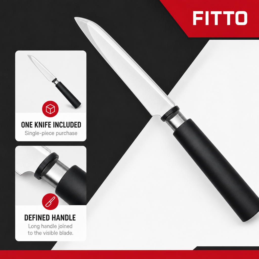 96 Pieces Kitchen Knives, 5 Inch, Single Knife with Long Handle for Food Preparation