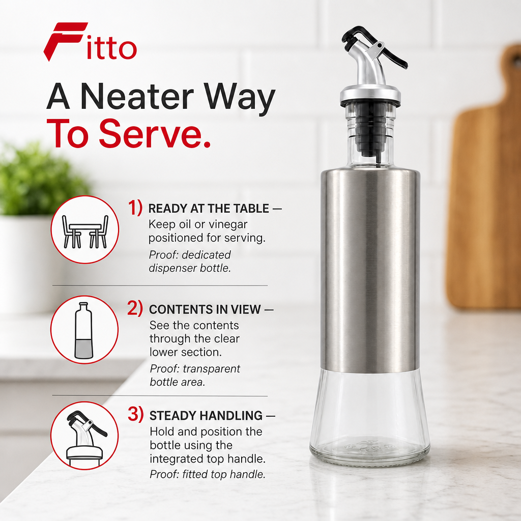 120 Pieces Stainless Steel Oil and Vinegar Dispenser Bottle, Silver, 1 Piece