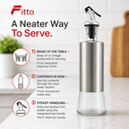 120 Pieces Stainless Steel Oil and Vinegar Dispenser Bottle, Silver, 1 Piece