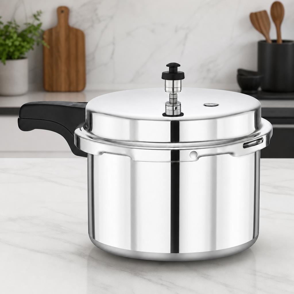 48 Pieces Aluminium Pressure Cooker, 3 L, Silver