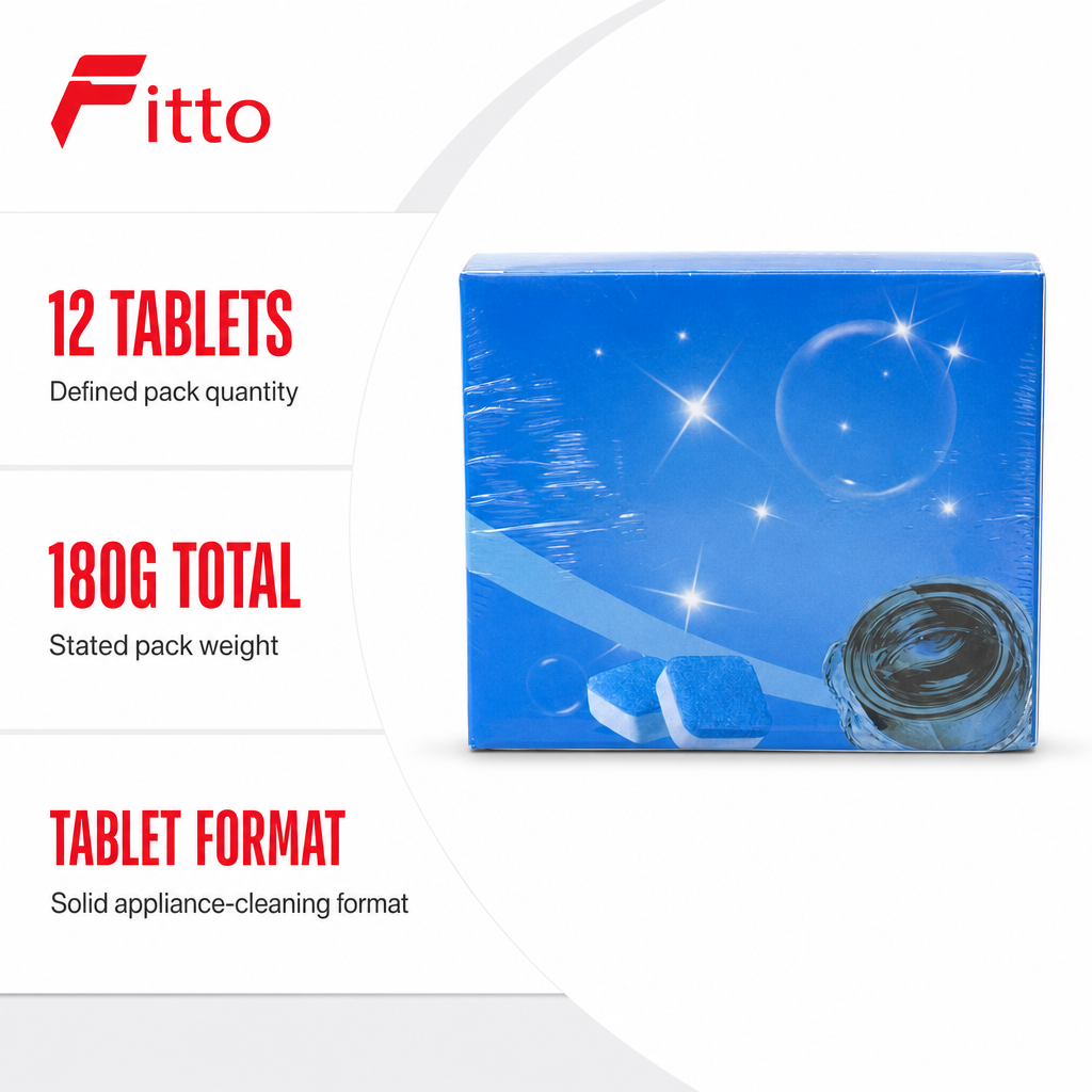 120 Pieces Washing Machine Cleaners Tablets, 12-Pack, 180g