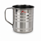 96 Pieces Stainless Steel Water Mug with Handle, Silver, 10 cm
