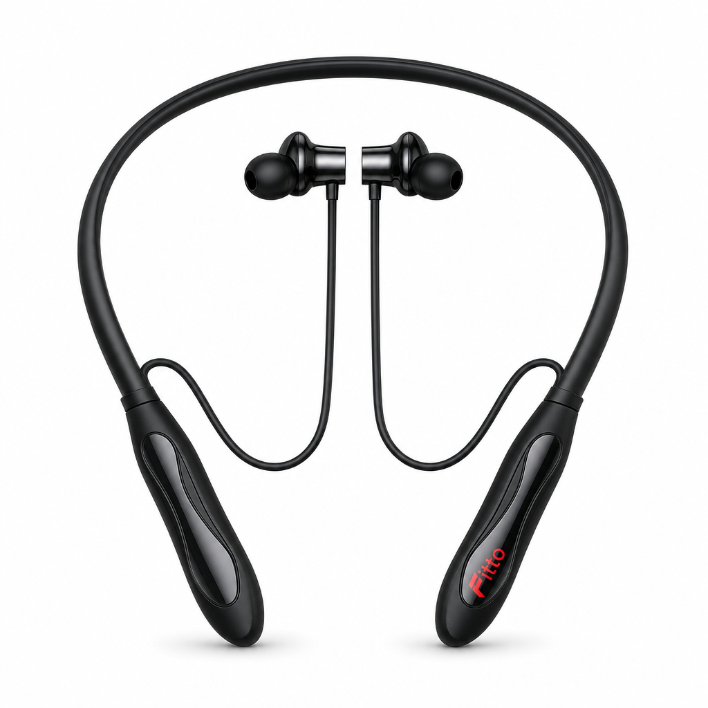 96 Pieces Wireless Sport Neckband Earphones BH-14, Up to 210-Hour Battery, Black