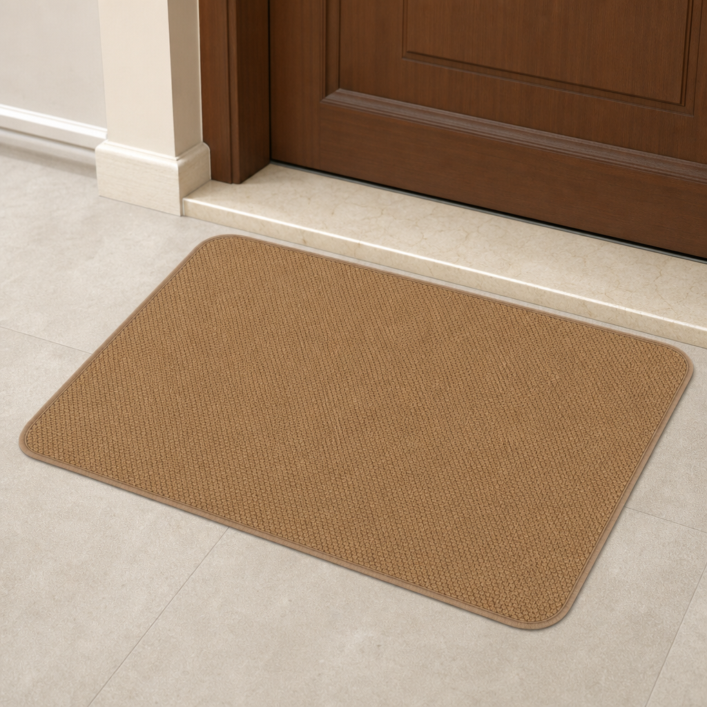 96 Pieces Door Mats, Brown Rectangular Non-Slip Entryway Mat, 82 x 52 cm