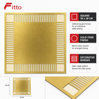 240 Pieces Gold-Tone Square PVC Table Mat, 38 x 38 cm, 1 Piece