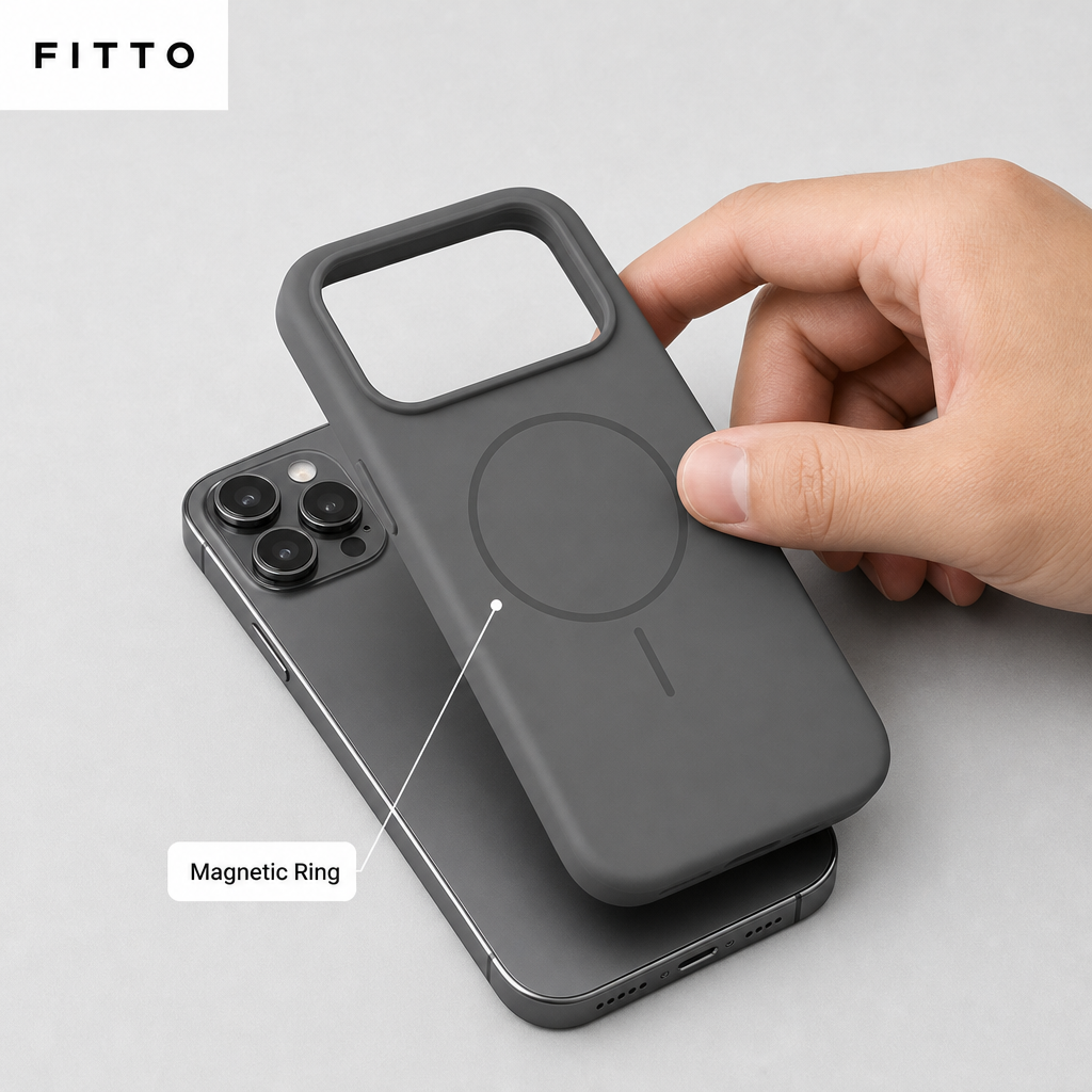 120 Pieces Magnetic Silicone Phone Cases with Raised Camera Protection, Gray, Compatible with 15 Pro