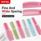 96 Pieces Pastel Multi-Colour Hair Combs Set, 6 Pieces for Styling and Grooming