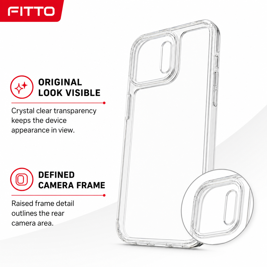 144 Pieces Crystal Clear Transparent Phone Cases with Raised Camera Frame for iPhone 17 Pro