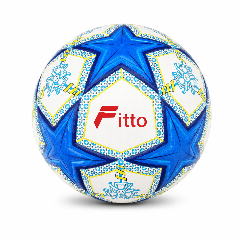 60 Pieces Size 3 Football, Blue Star Design, Single Ball for Training and Outdoor Play