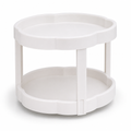 96 Pieces Spice Racks, Round Two-Tier Kitchen Organiser, White, 29 x 29 x 20 cm