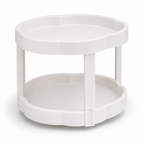 96 Pieces Spice Racks, Round Two-Tier Kitchen Organiser, White, 29 x 29 x 20 cm