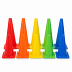 96 Pieces Plastic Training Cones, 28 cm, Multicolor, 10-Piece Pack