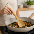 96 Pieces Wooden Cooking Spoon, Solid Wood, 32 cm, Single Piece