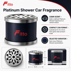 60 Pieces Car Air Fresheners Can, Platinum Shower Fragrance, Dark Navy, 9 x 8 x 8 cm