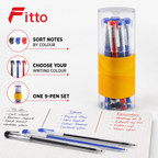 96 Pieces Gel Pens, 0.7 mm, Black Blue Red Ink, 9 Pack