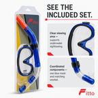 72 Pieces Swimming Mask and Snorkel Set, Blue