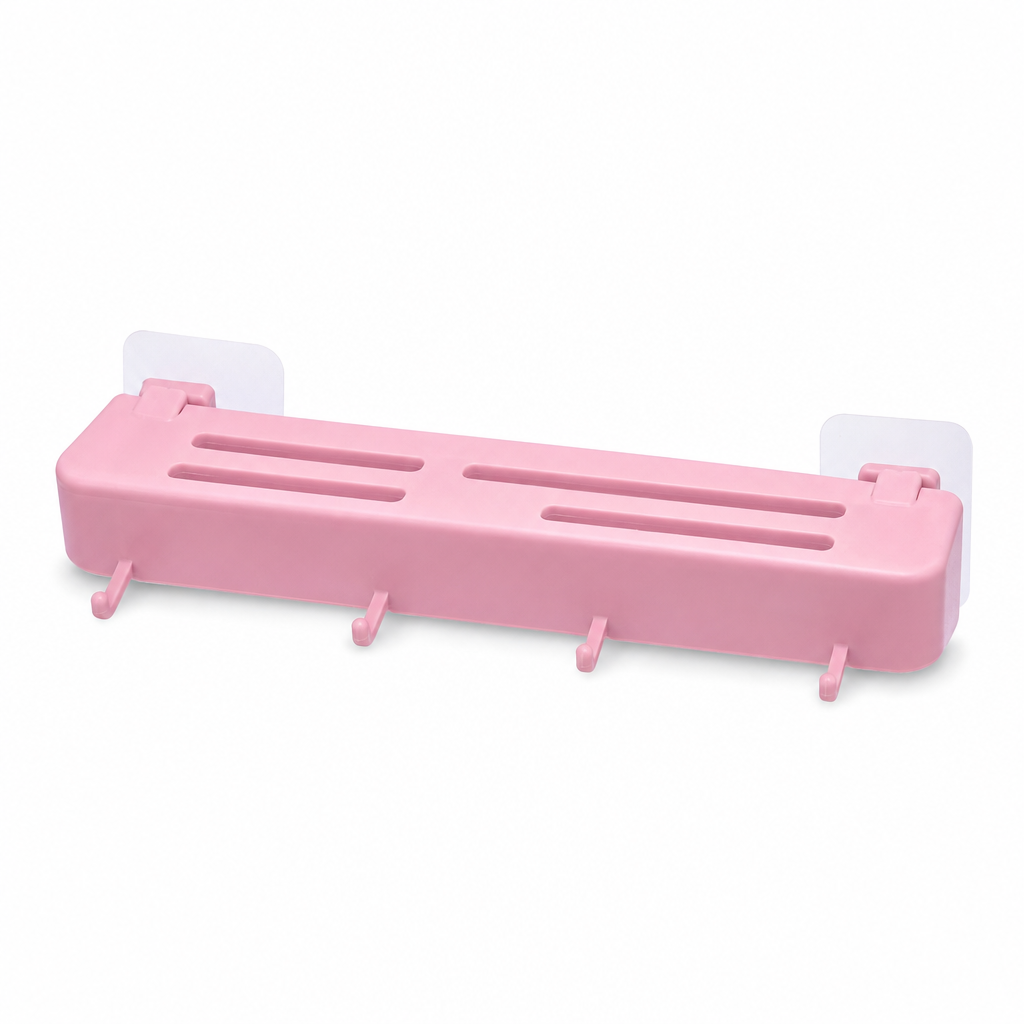 120 Pieces Adhesive Kitchen Storage Shelf, Wall-Mounted Shelf, Assorted Colour, 38 x 15 x 6 cm, 1 Piece