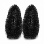 240 Pieces Black Tinsel Decoration Garland, 6 cm x 20 ft, 2 Pieces