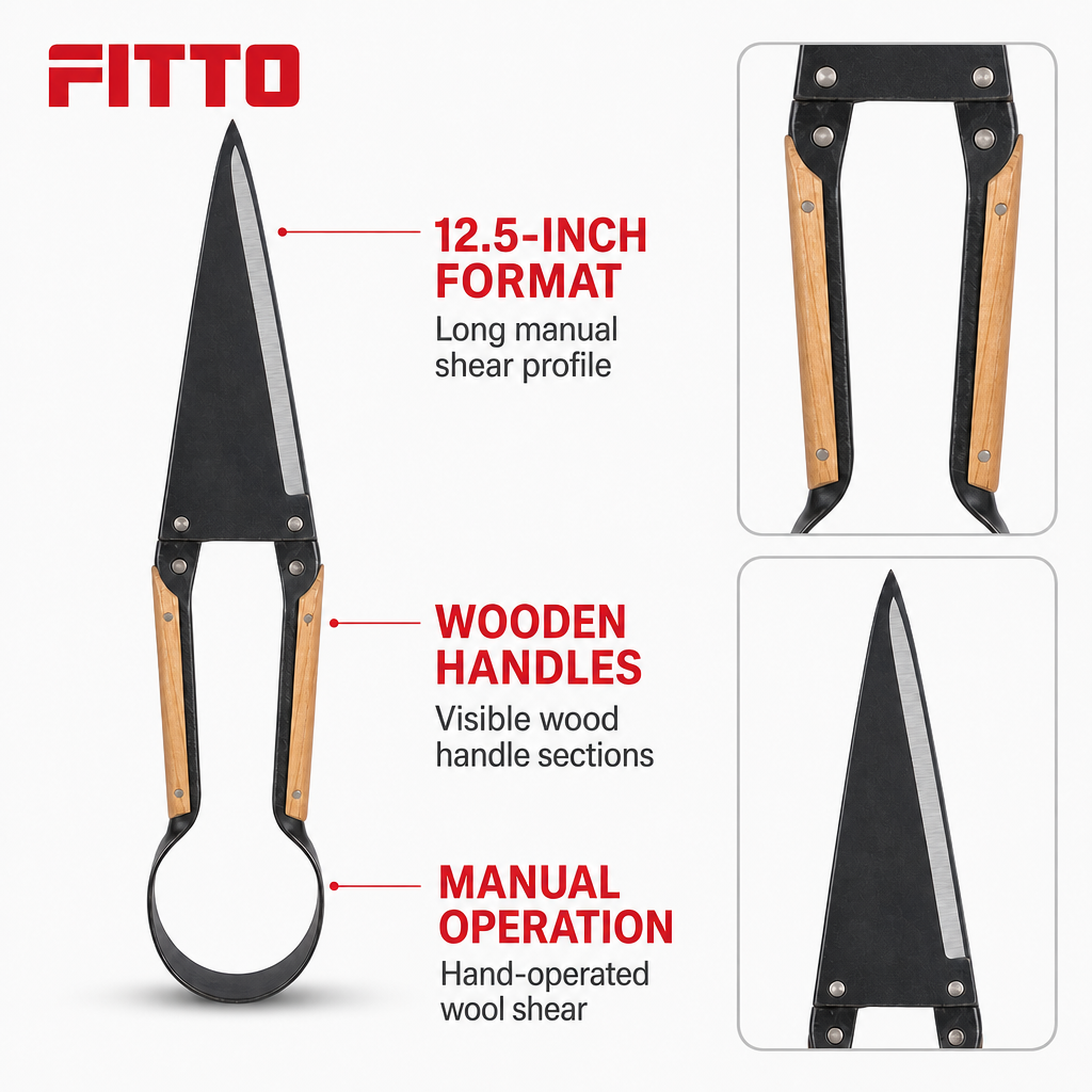 72 Pieces 12.5-Inch Manual Wool Shear, Black, 1 Piece