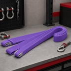 96 Pieces 1 Inch Polyester Lifting Slings Webbing Belt, 5 Meter Purple, Single Piece