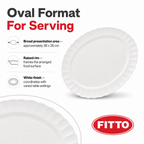 96 Pieces Oval Serving Plate, 14 Inch, White