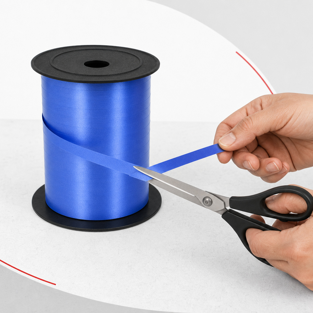 144 Pieces Blue Ribbon Roll, 5 mm Wide, 250 yd Length, Single Continuous Roll