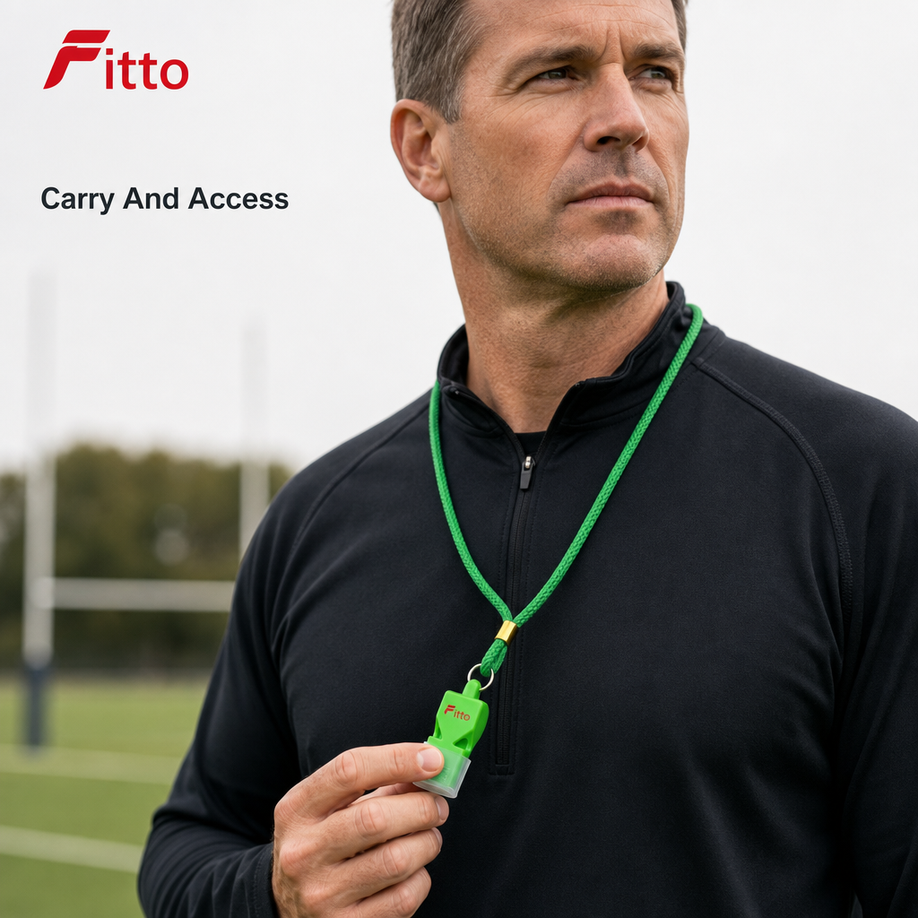 120 Pieces Sports Whistles with Lanyard, Green, Single Unit for Training and Match Signaling