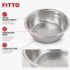 96 Pieces Stainless Steel Colander, 30 cm Round Kitchen Strainers for Washing and Draining Food