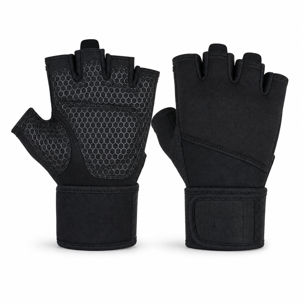 96 Pieces Gym Gloveses with Wrist Support for Weight Lifting and Fitness, Black, Size XL