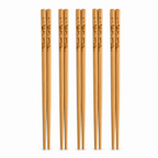 144 Pieces Bamboo Chopsticks 5 Pairs 26 cm with Printed Design for Dining and Table Settings