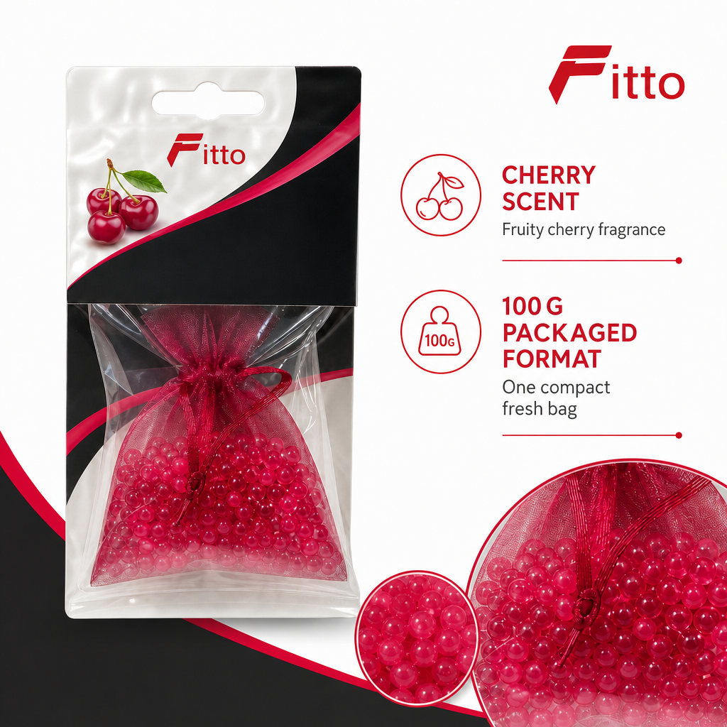 96 Pieces Car Air Fresheners Fresh Bag, Cherry Scent, Perfumed Granules, 100 g