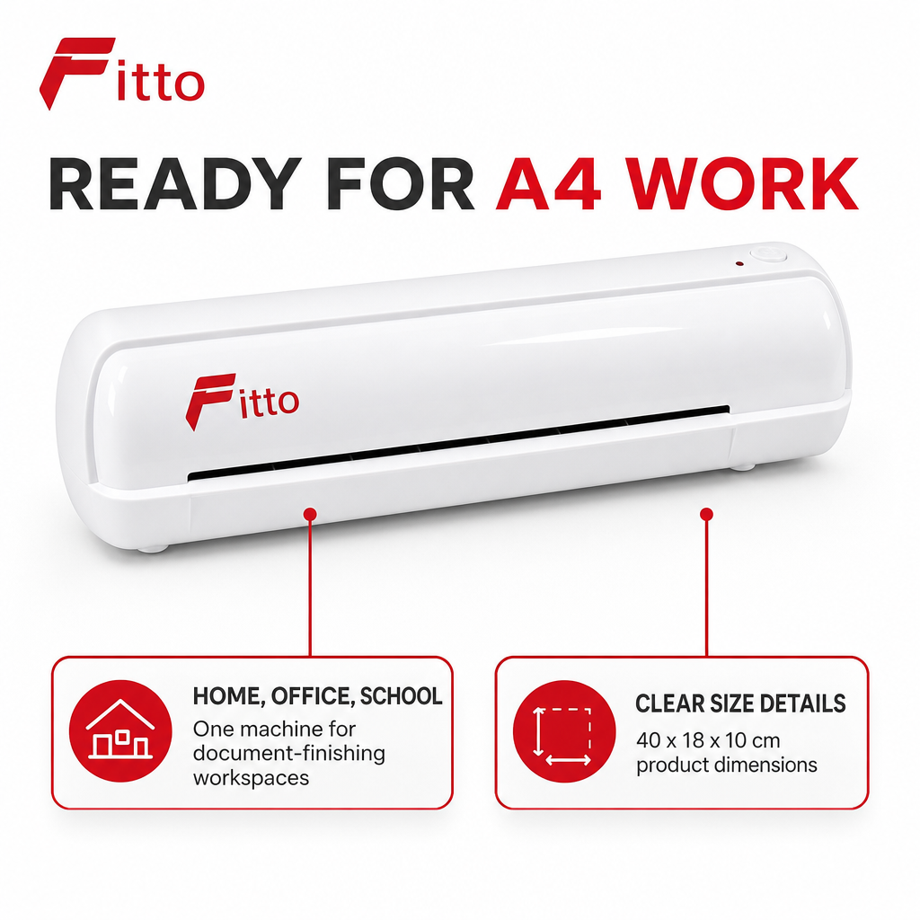 48 Pieces A4 Laminators Machine, White, 1 Unit for Home, Office and School Use