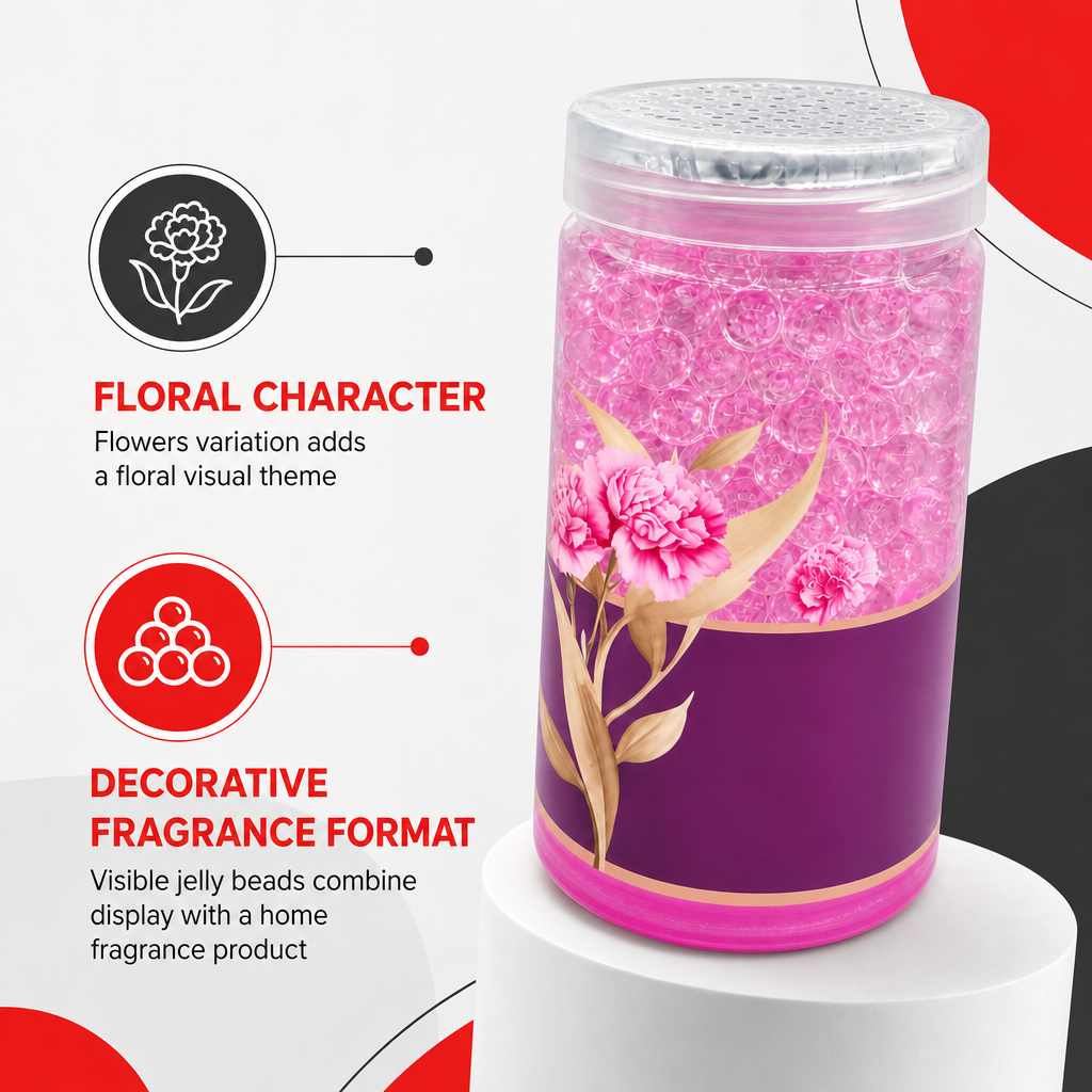 96 Pieces Home Air Fresheners Jelly Beads, Flowers, 400 ml