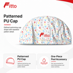 120 Pieces PU Swimming Cap for Adults, Patterned Pool Hair Cover, Assorted Colour, 1 Piece