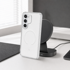 96 Pieces Crystal Clear Magnetic Phone Cases for Galaxy A54 with Ring for Wireless Charging and Raised Camera Protection