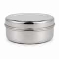 96 Pieces Stainless Steel Puri Storage Container, Round Covered Food Storage Box, 14 cm