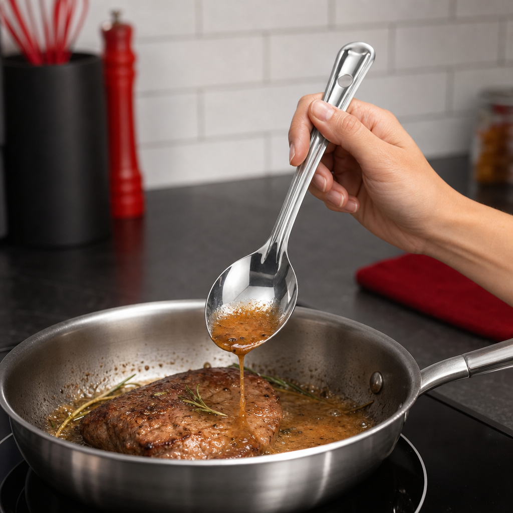 144 Pieces Stainless Steel Basting Spoon, No. 2, 28 cm