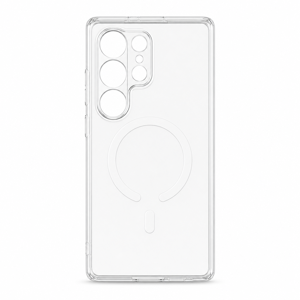 96 Pieces Crystal Clear Magnetic Phone Cases with Ring, Wireless Charging Support and Raised Camera Protection