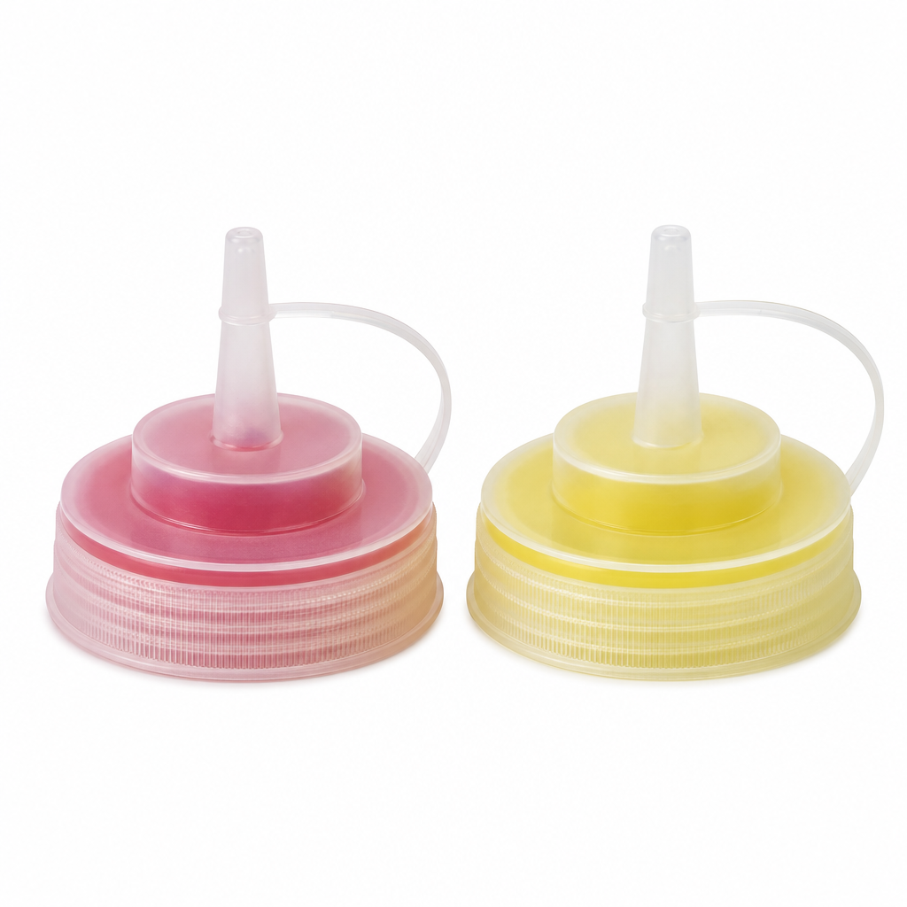 120 Pieces Squeeze Condiment Bottles, Pink and Yellow, 2-Piece Set for Sauces and Dressings
