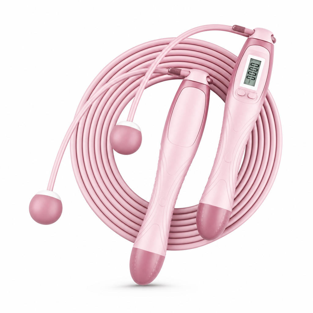 96 Pieces Digital Jump Ropes with Counter for Cardio and Fitness, Pink, Single