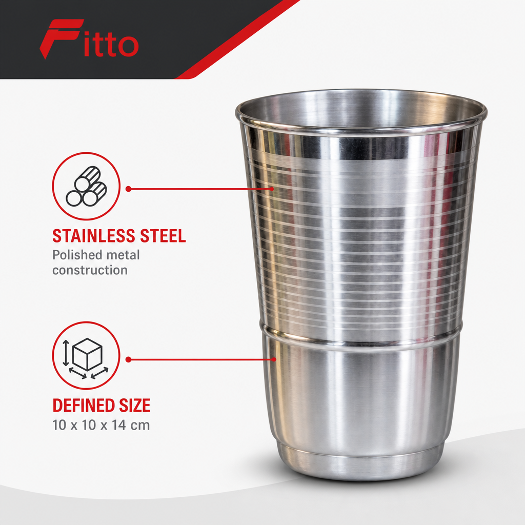 120 Pieces Stainless Steel Drinking Tumbler, Silver, Single Piece