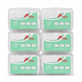 72 Pieces Dental Floss Picks, White Interdental Cleaning Sticks, 100 Pieces per Pack, 6-Pack