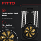 96 Pieces Turbine Car Vent Air Freshener, Black Circular Design, Single Unit