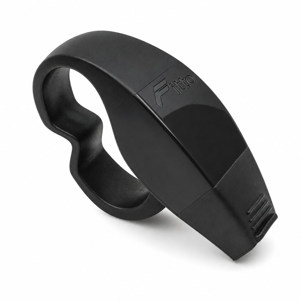 120 Pieces Referee Whistle with Finger Grip, Black, 1 Piece