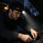 96 Pieces Black Rechargeable LED Headlamp with Charging Cable, 3 W, 1 Piece