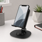 240 Pieces Foldable Rotating Desktop Mobile Phone Stand, Black