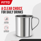 120 Pieces Stainless Steel Mug With Handle, Silver, 1 Piece, 14 x 12 x 10 cm