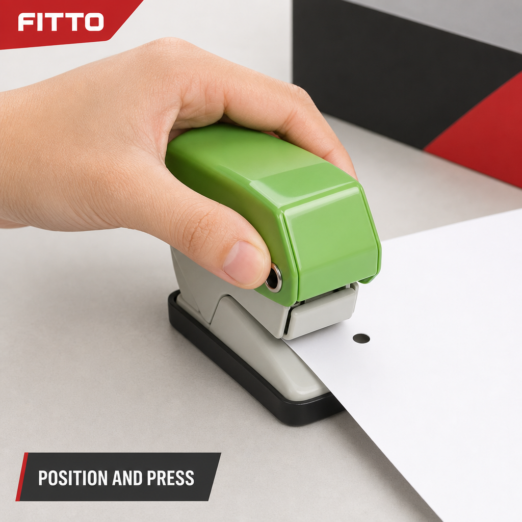 120 Pieces One-Hole Paper Punches, 6 mm Punch Size, 12-Sheet Capacity, Assorted Colour, 1 Piece