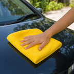 96 Pieces Microfiber Cleaning Cloth 500 GSM, No Stitching, 60 x 90 cm, Yellow