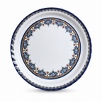 60 Pieces Melamine Round Serving Trays with Decorative Pattern, 60 cm